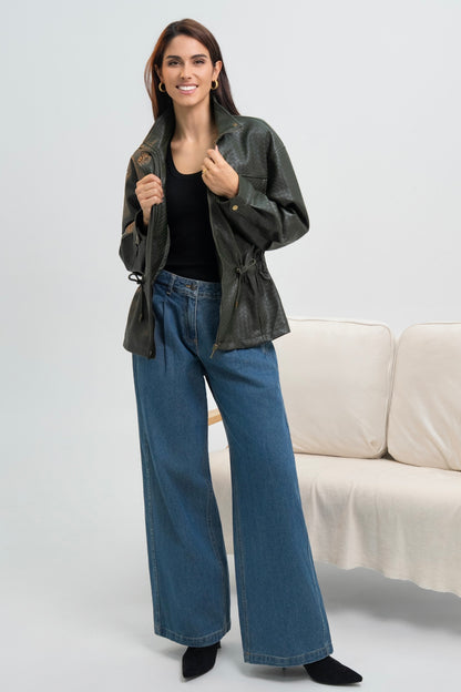 VESTE SIMILICUIR OVERSIZE AMÉLIE