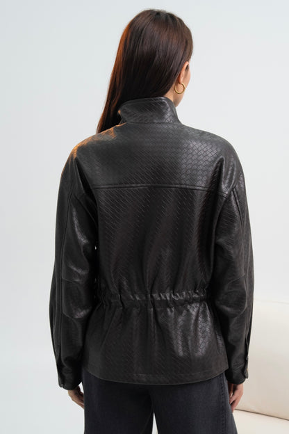 VESTE SIMILICUIR OVERSIZE AMÉLIE