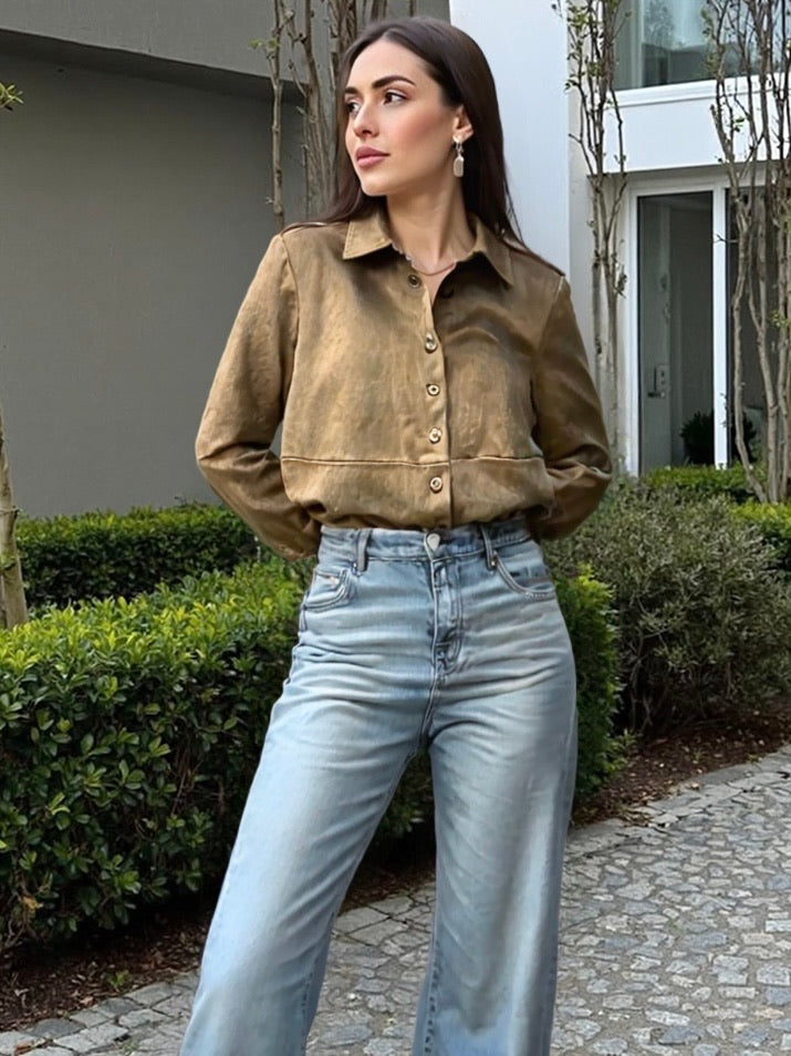 CHEMISE SUÉDINE THALYA