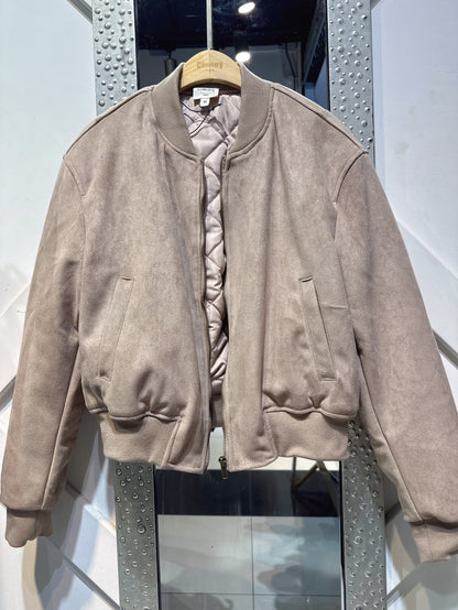 BLOUSON SUÉDINE LYS