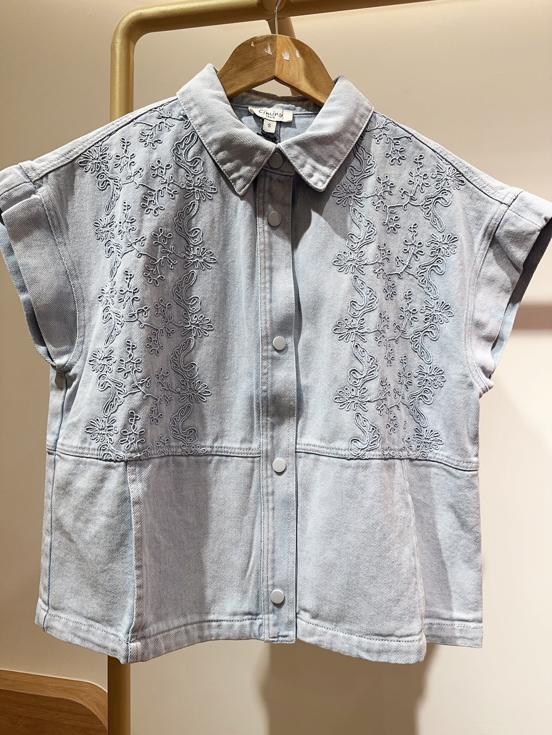 GILET DENIM COLORÉ ÉPIPHANIE