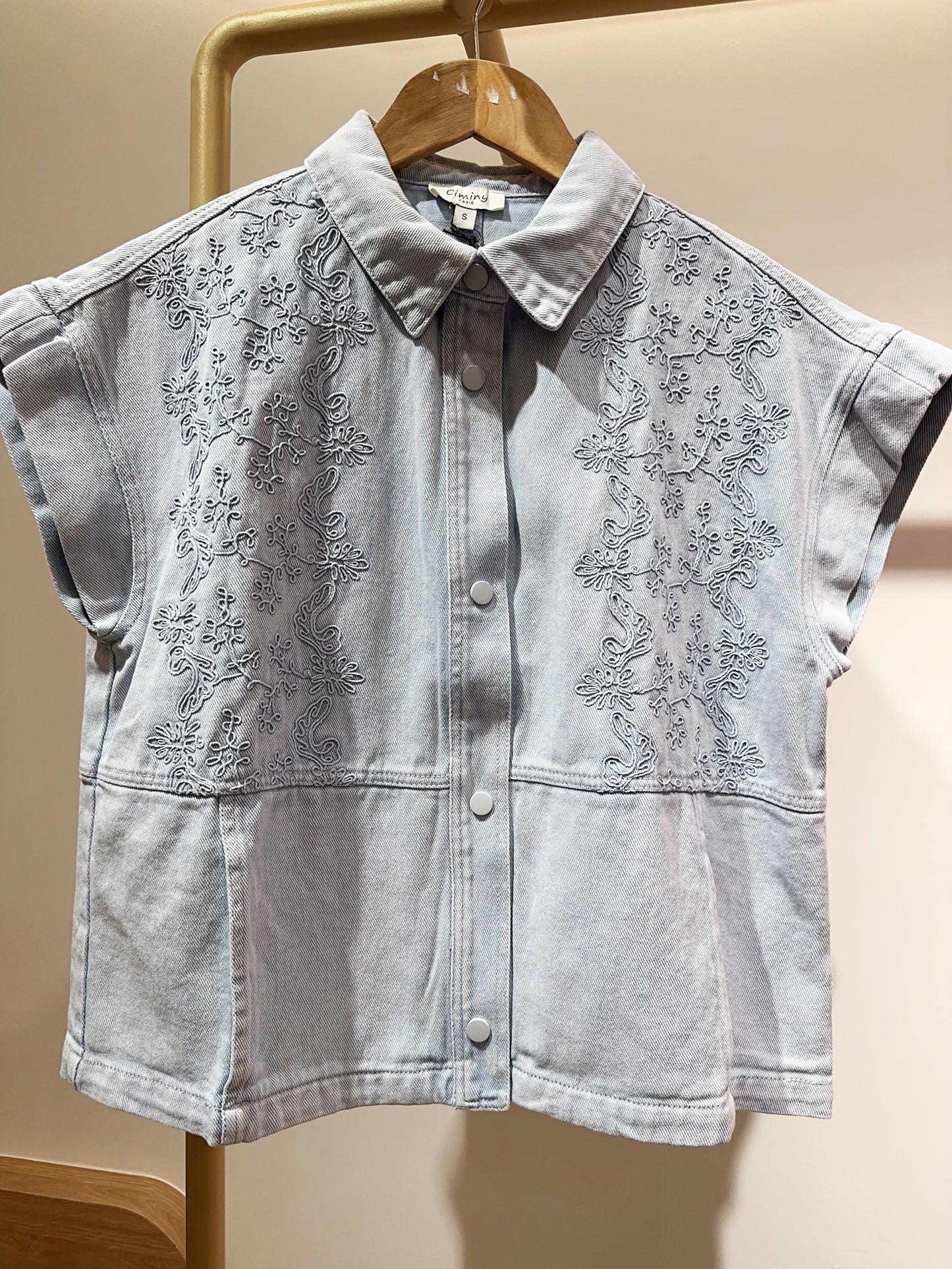GILET DENIM COLORÉ ÉPIPHANIE