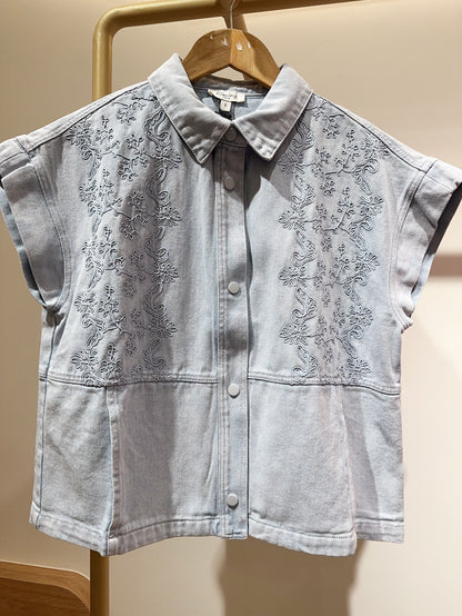 GILET DENIM COLORÉ ÉPIPHANIE