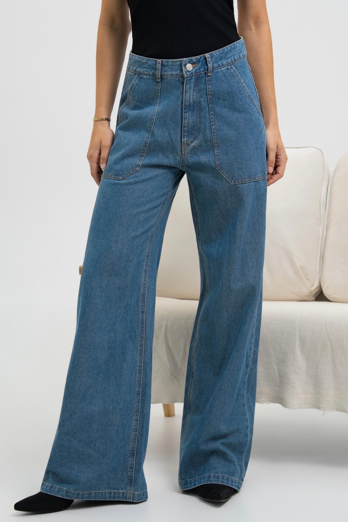 PANTALON LARGE DENIM SERENA