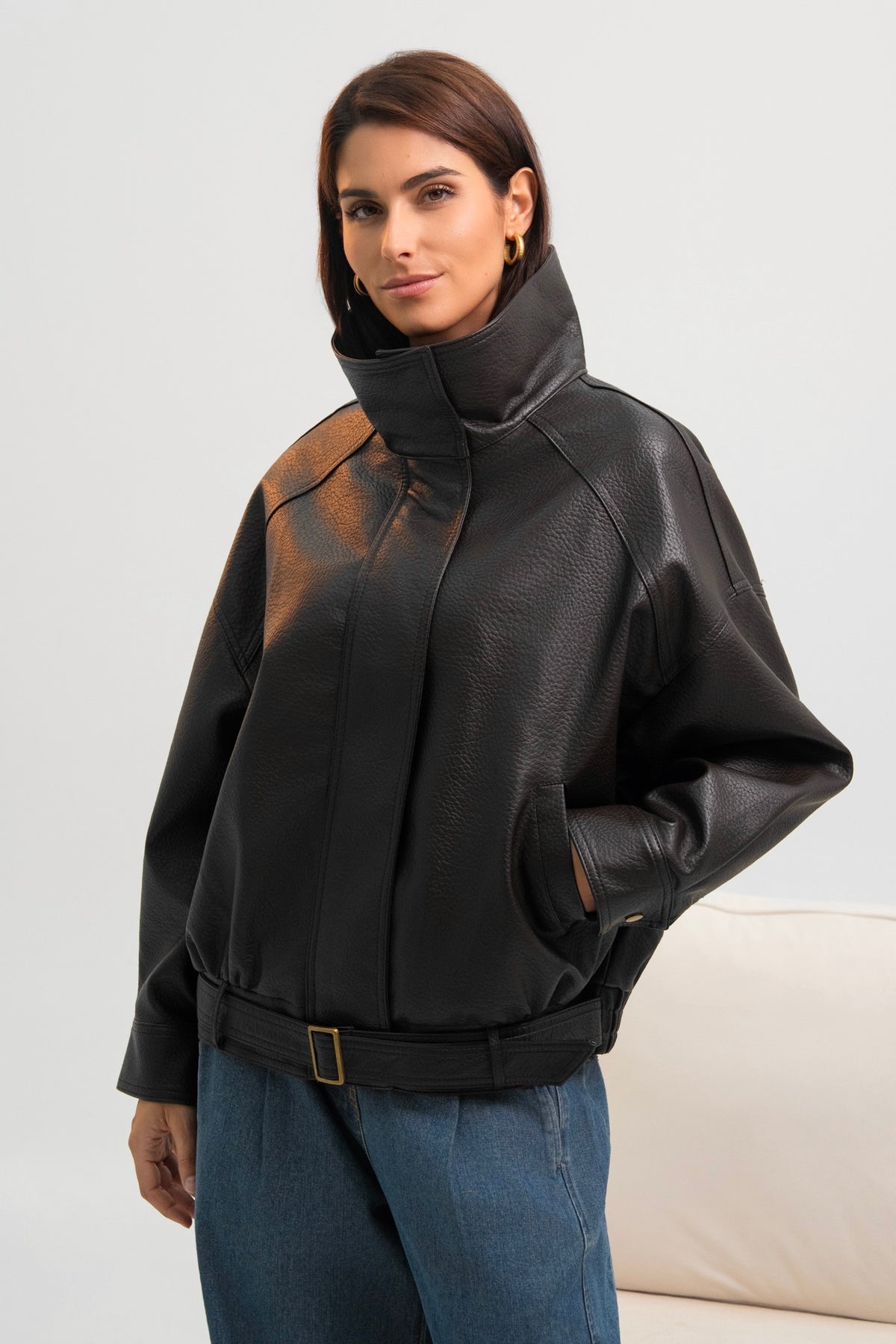 VESTE SIMILICUIR NATACHA