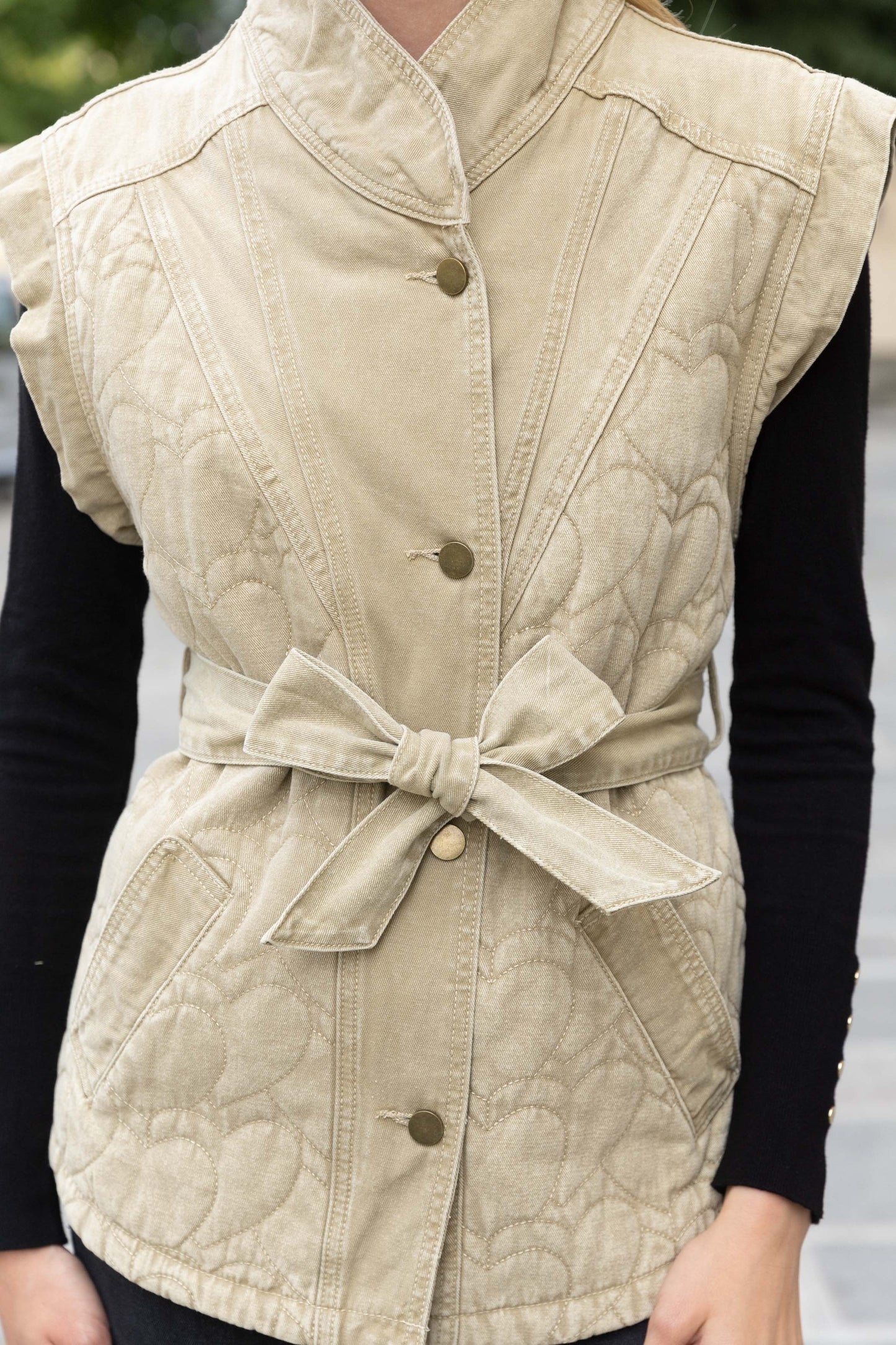 GILET DENIM MATELASSÉ MIO