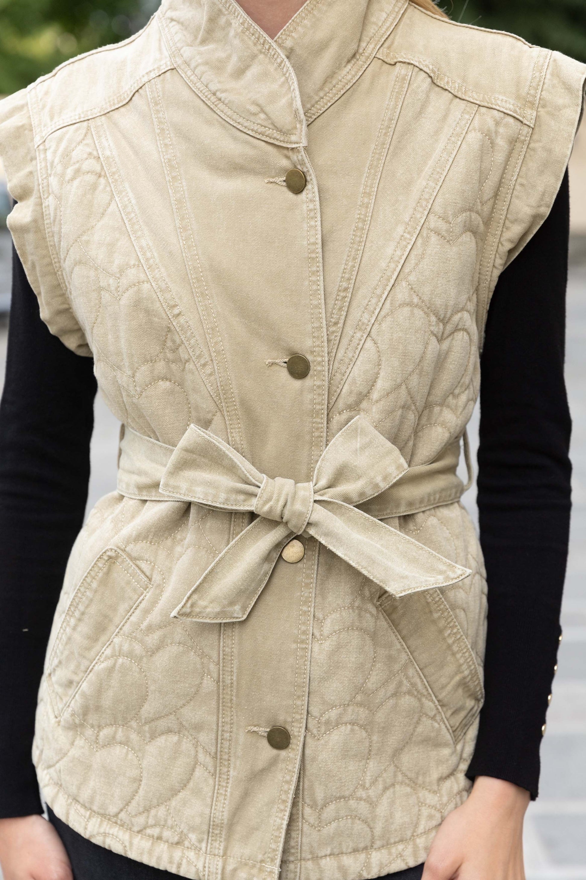 GILET DENIM MATELASSÉ MIO