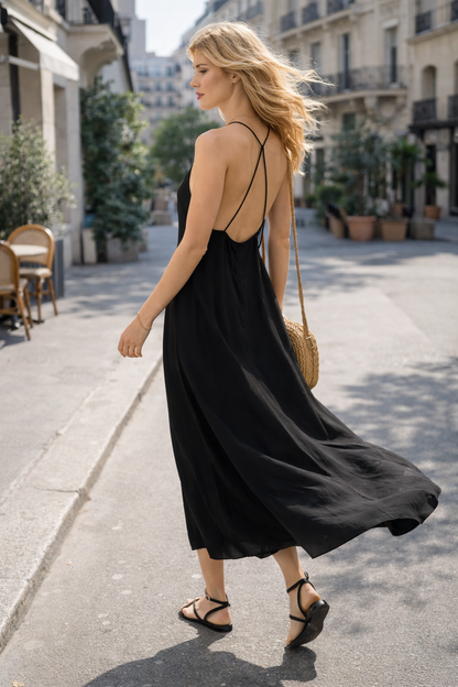 ROBE BRETELLE DÉNUDÉE MAXI PHOLO