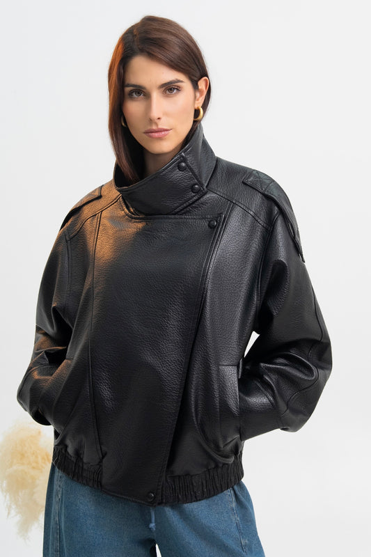 VESTE SIMILICUIR OVERSIZE AMÉLIE