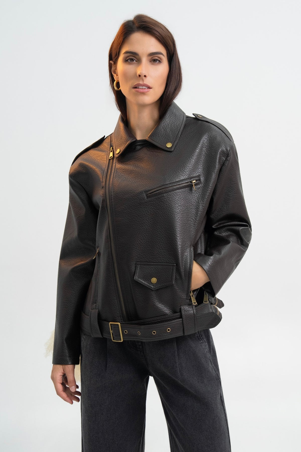 VESTE SIMILICUIR LARISSA