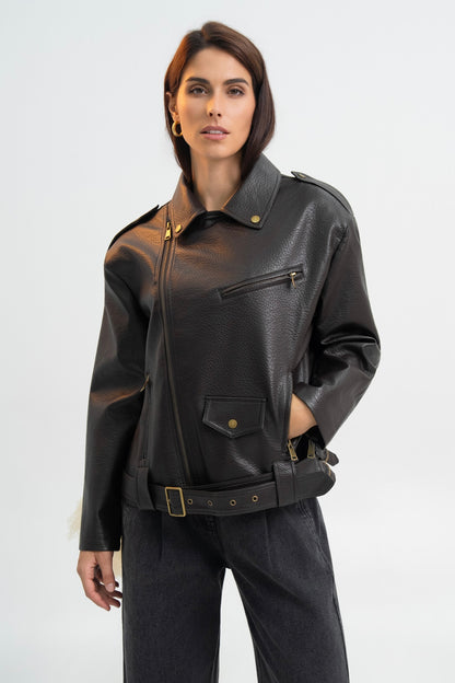 VESTE SIMILICUIR LARISSA