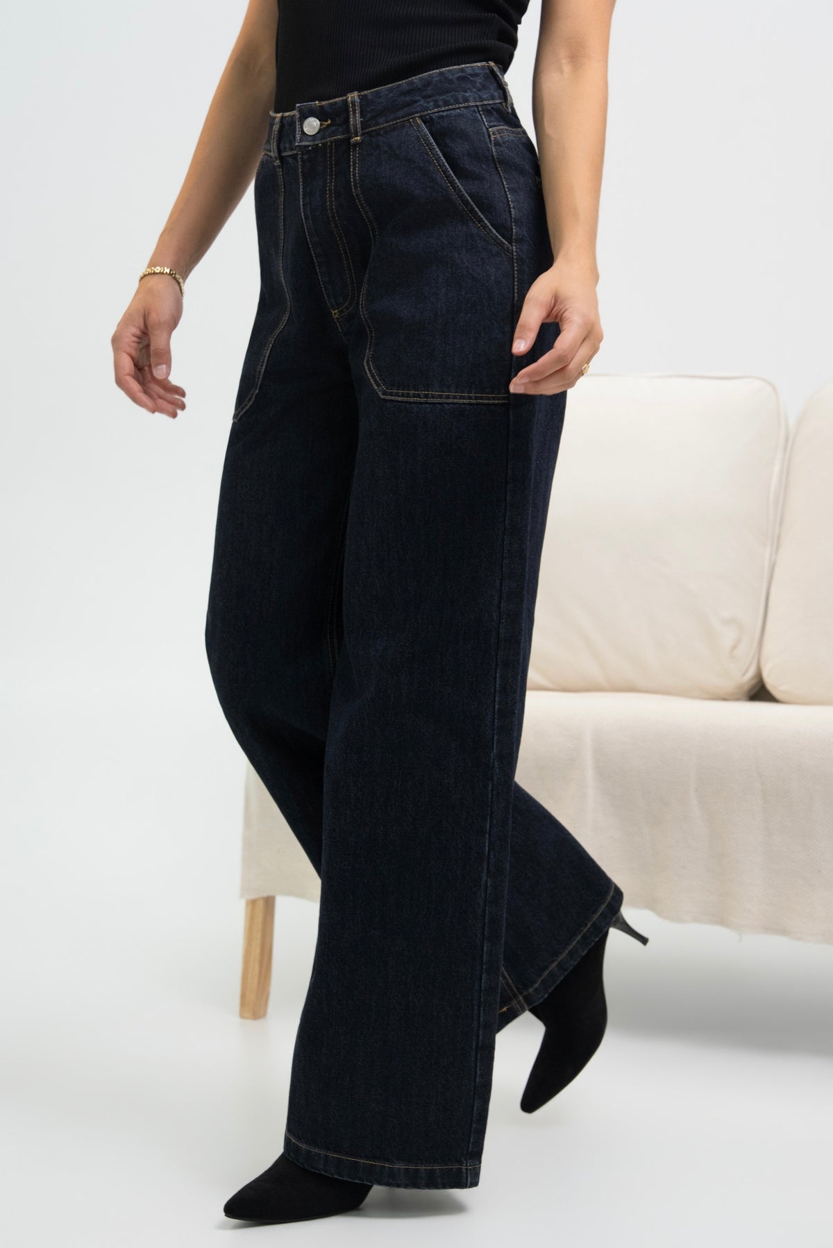 PANTALON LARGE DENIM SERENA