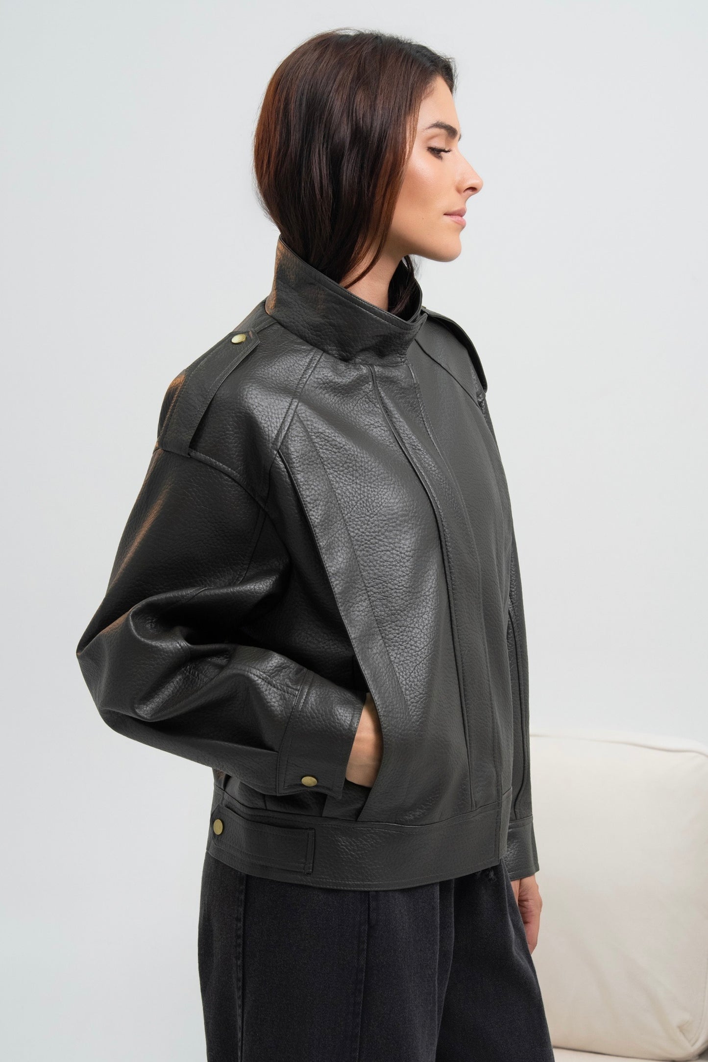 VESTE SIMILICUIR OVERSIZE AMÉLIE