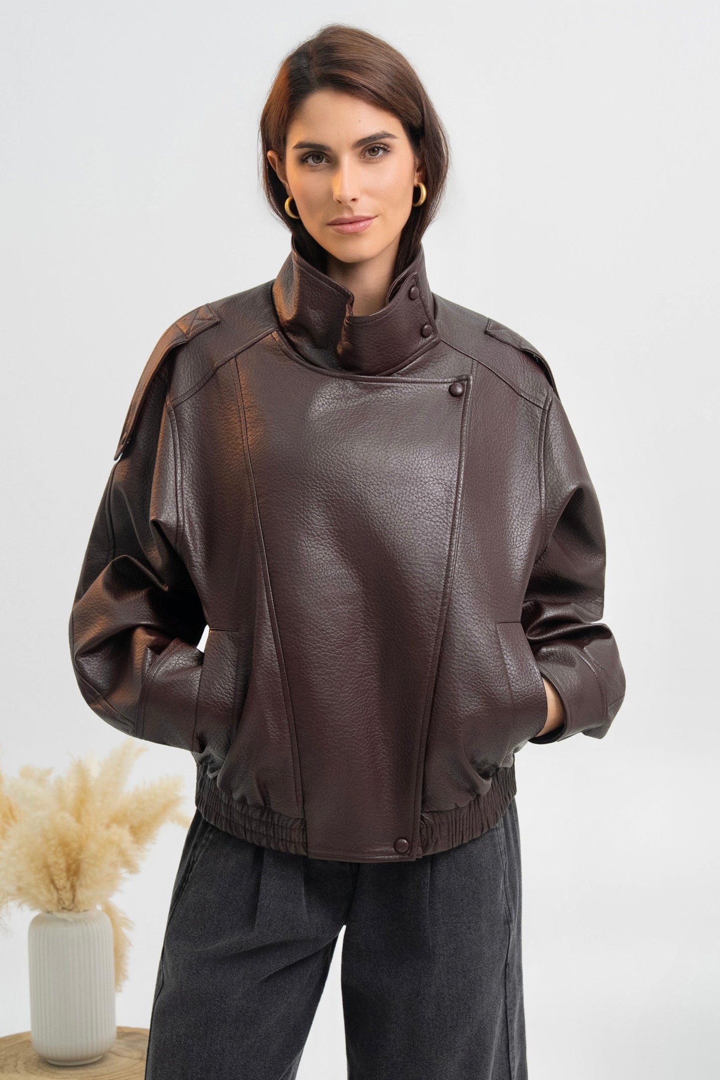VESTE SIMILICUIR OVERSIZE AMÉLIE