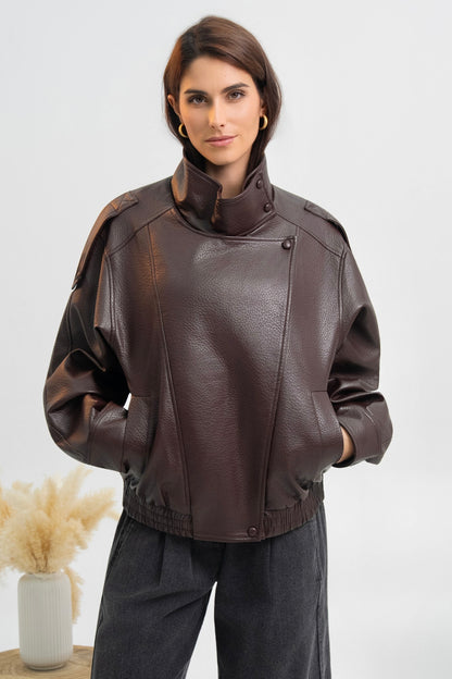 VESTE SIMILICUIR OVERSIZE AMÉLIE