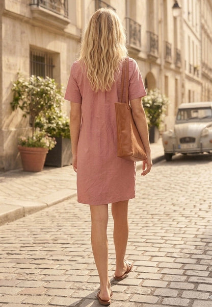 ROBE COL MONTANT COTON GARENCE