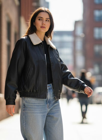 BLOUSON SIMILICUIR LÉNA
