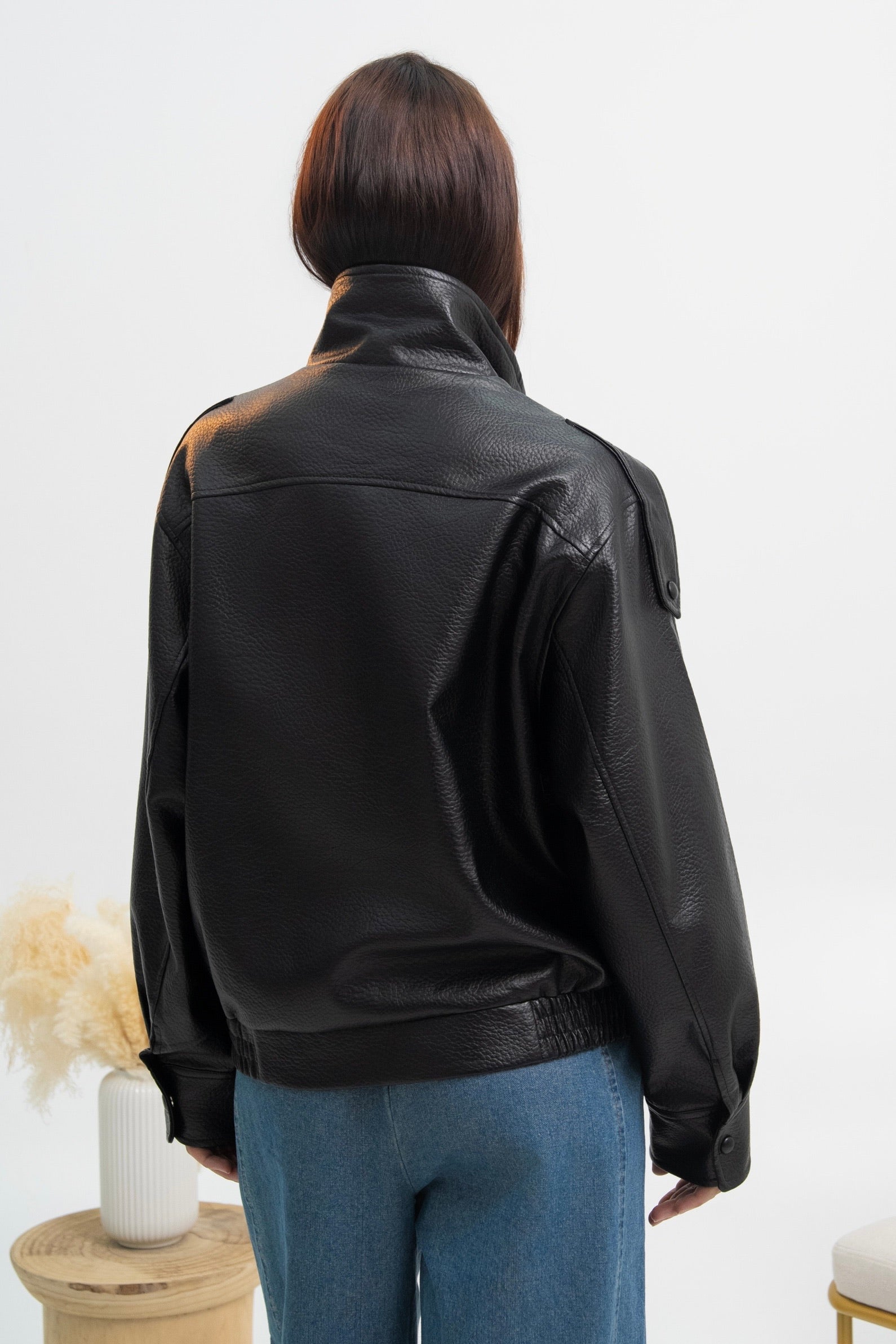 VESTE SIMILICUIR OVERSIZE AMÉLIE