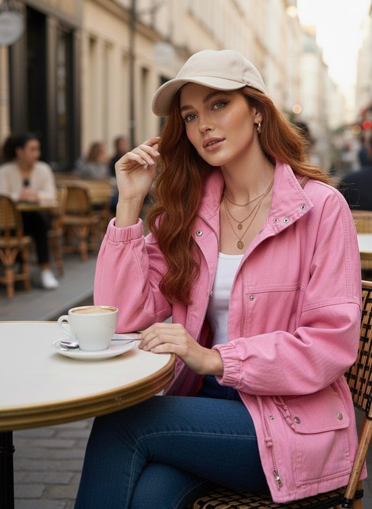 VESTE SAHARIENNE COLORÉE ANÄIS