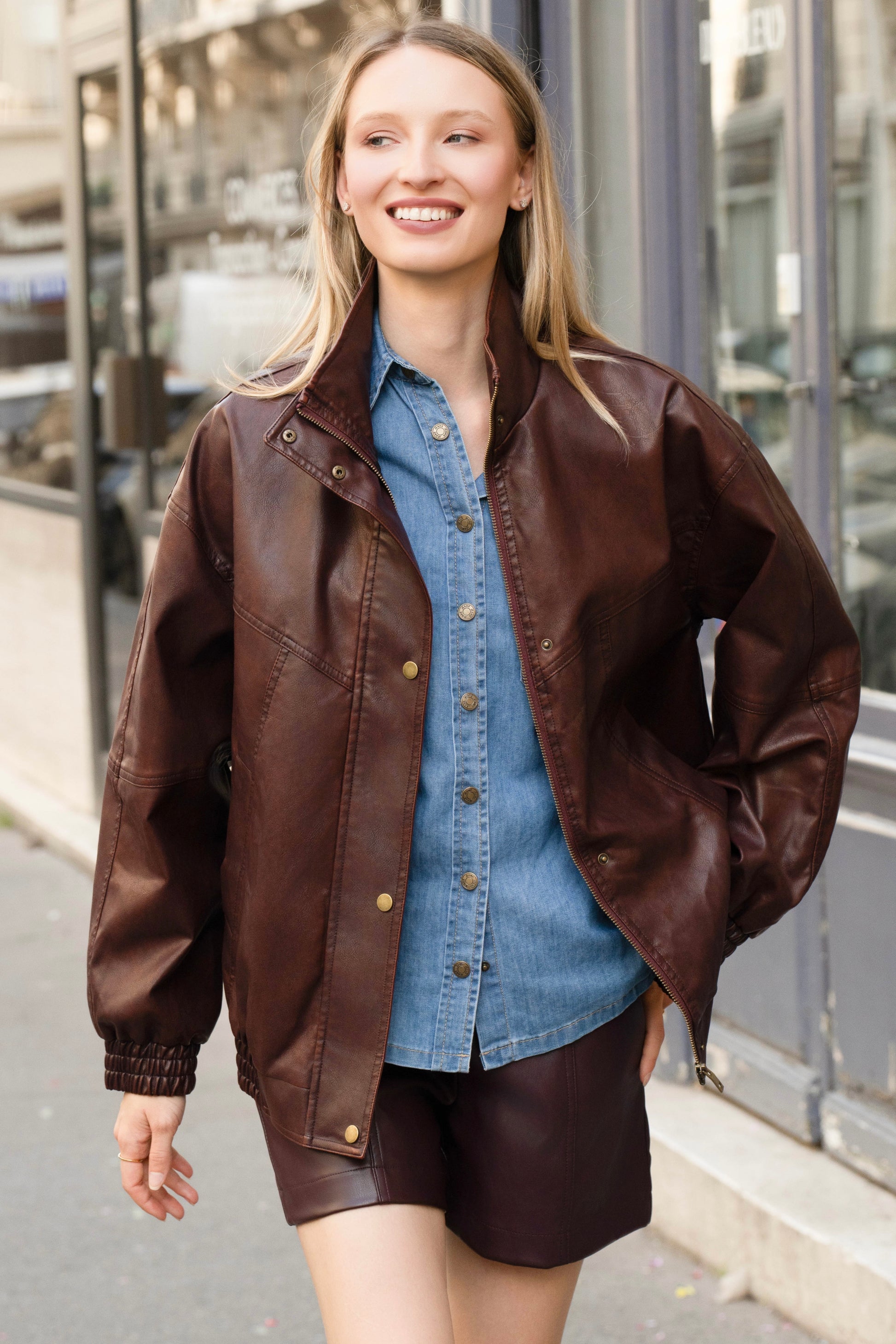 BLOUSON SIMILICUIR CATTY