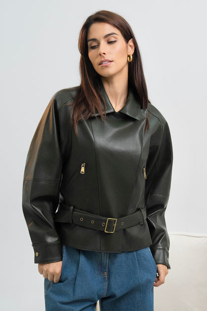 VESTE SIMILICUIR APOLINE