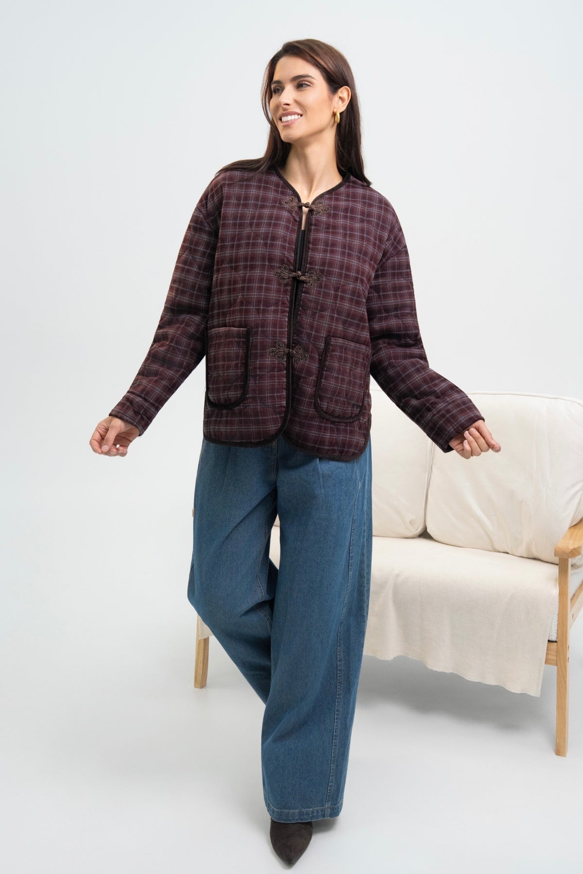 BLOUSON A CARREAUX VICKY
