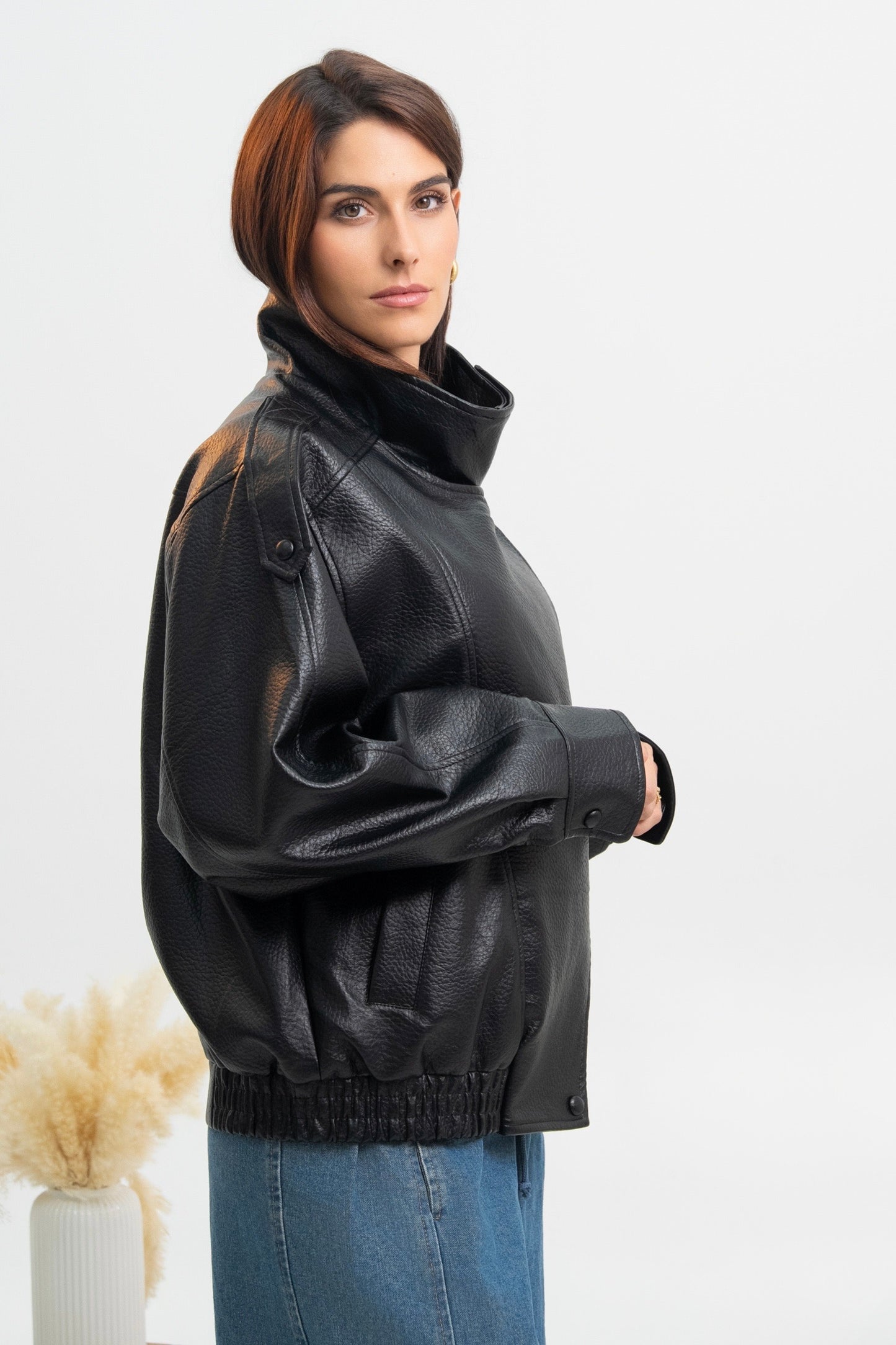VESTE SIMILICUIR OVERSIZE AMÉLIE