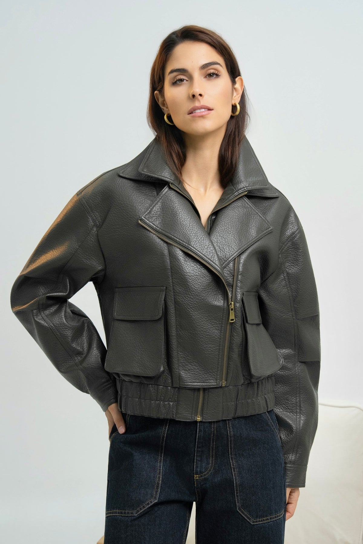 VESTE SIMILICUIR GLORIA