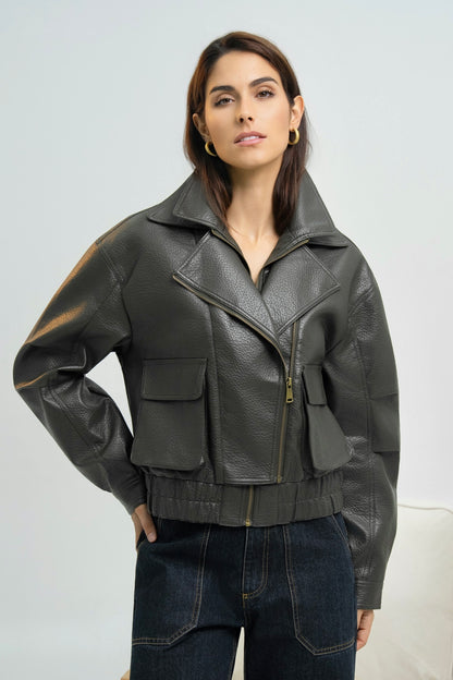 VESTE SIMILICUIR GLORIA