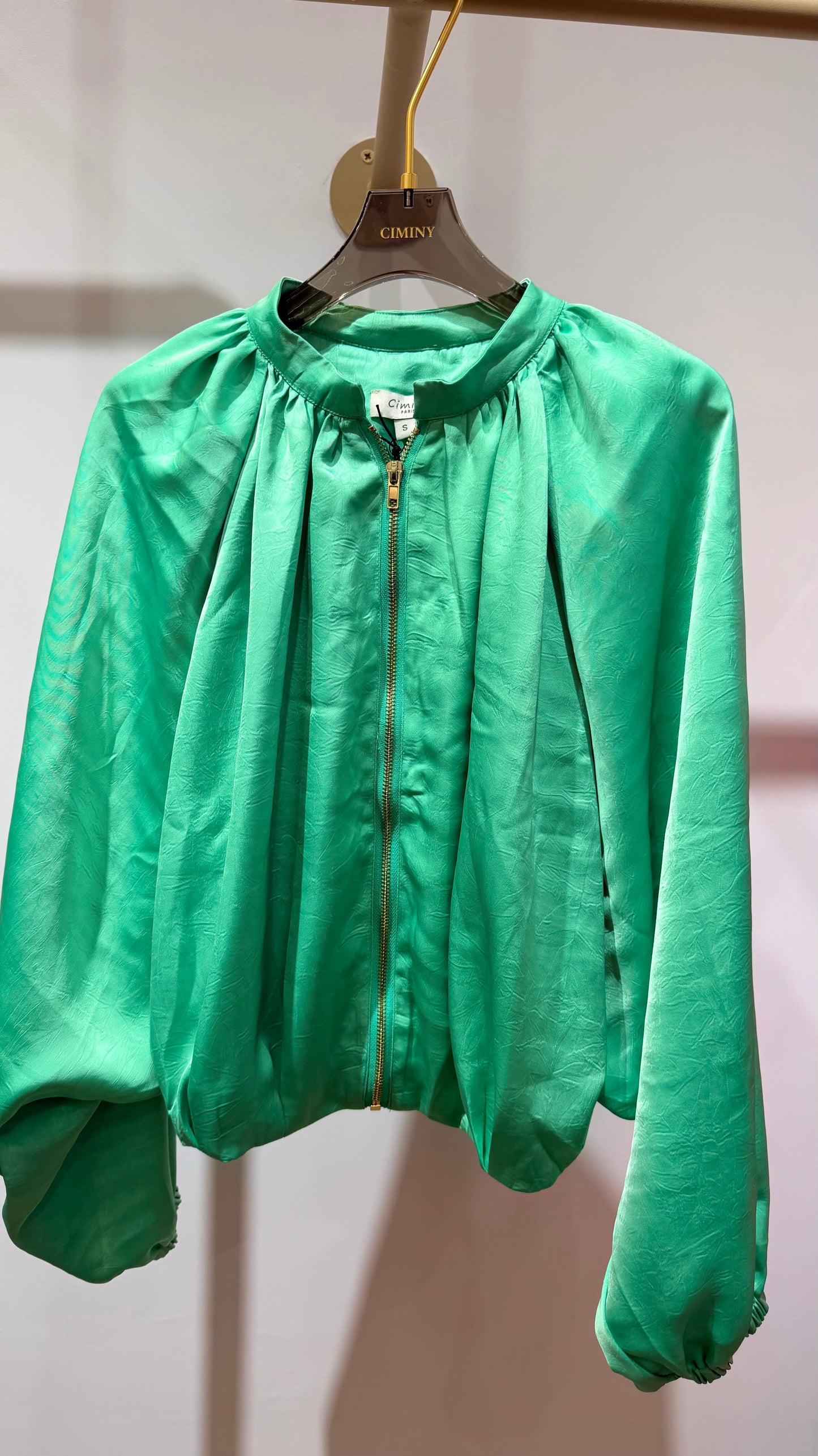 GILET VESTE SATIN BALLONNE BARBARA