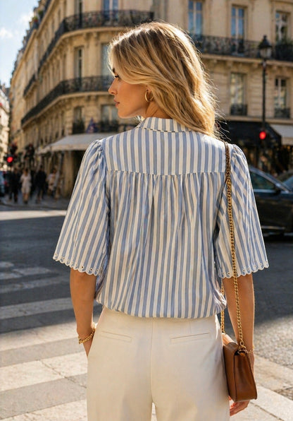CHEMISE RAYÉ COTON SORINE