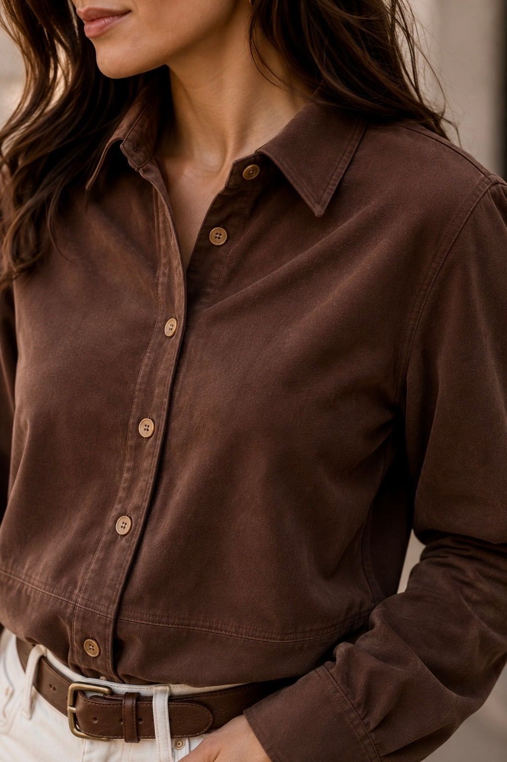 CHEMISE SUÉDINE THALYA
