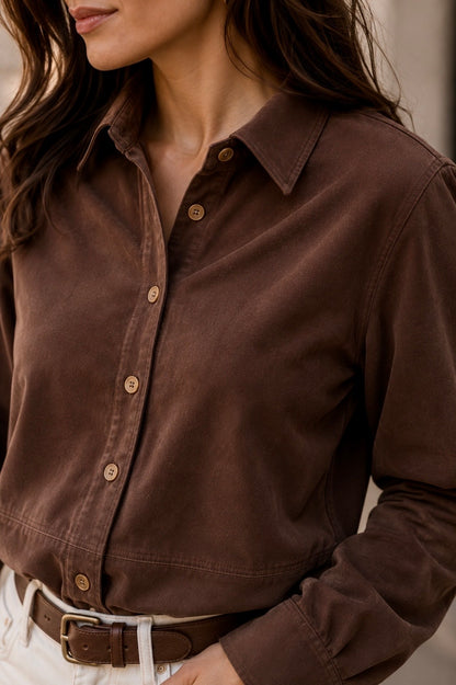 CHEMISE SUÉDINE THALYA