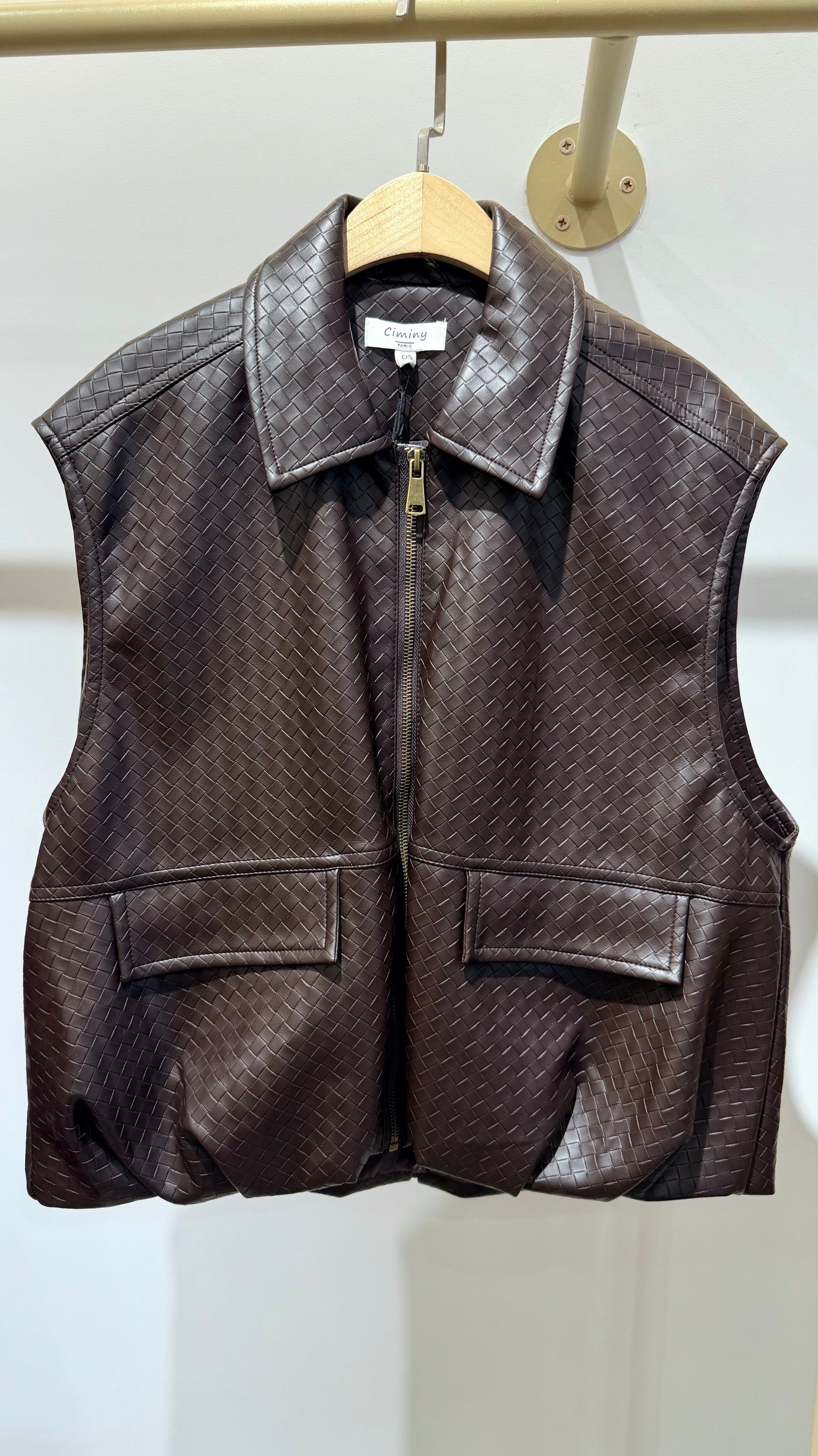 GILET SIMILICUIR ROMANE