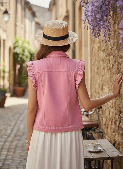 GILET JEAN COLORÉ ZARINA