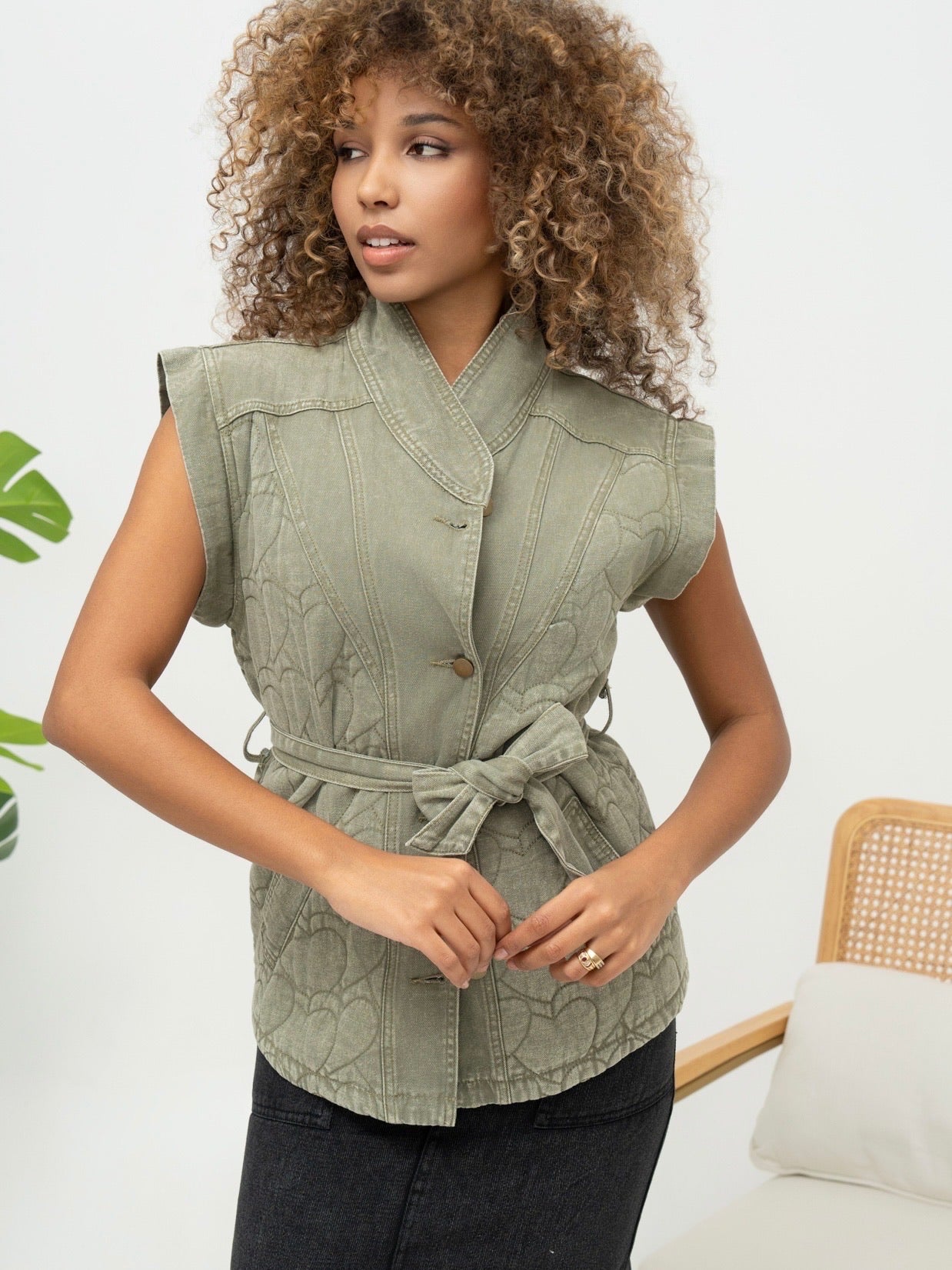 GILET DENIM MATELASSÉ MIO