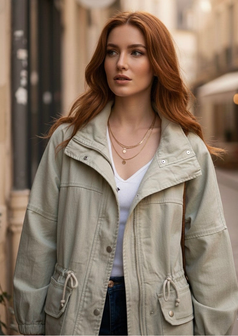 VESTE SAHARIENNE COLORÉE ANÄIS