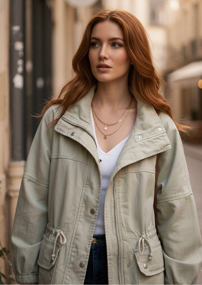 VESTE SAHARIENNE COLORÉE ANÄIS