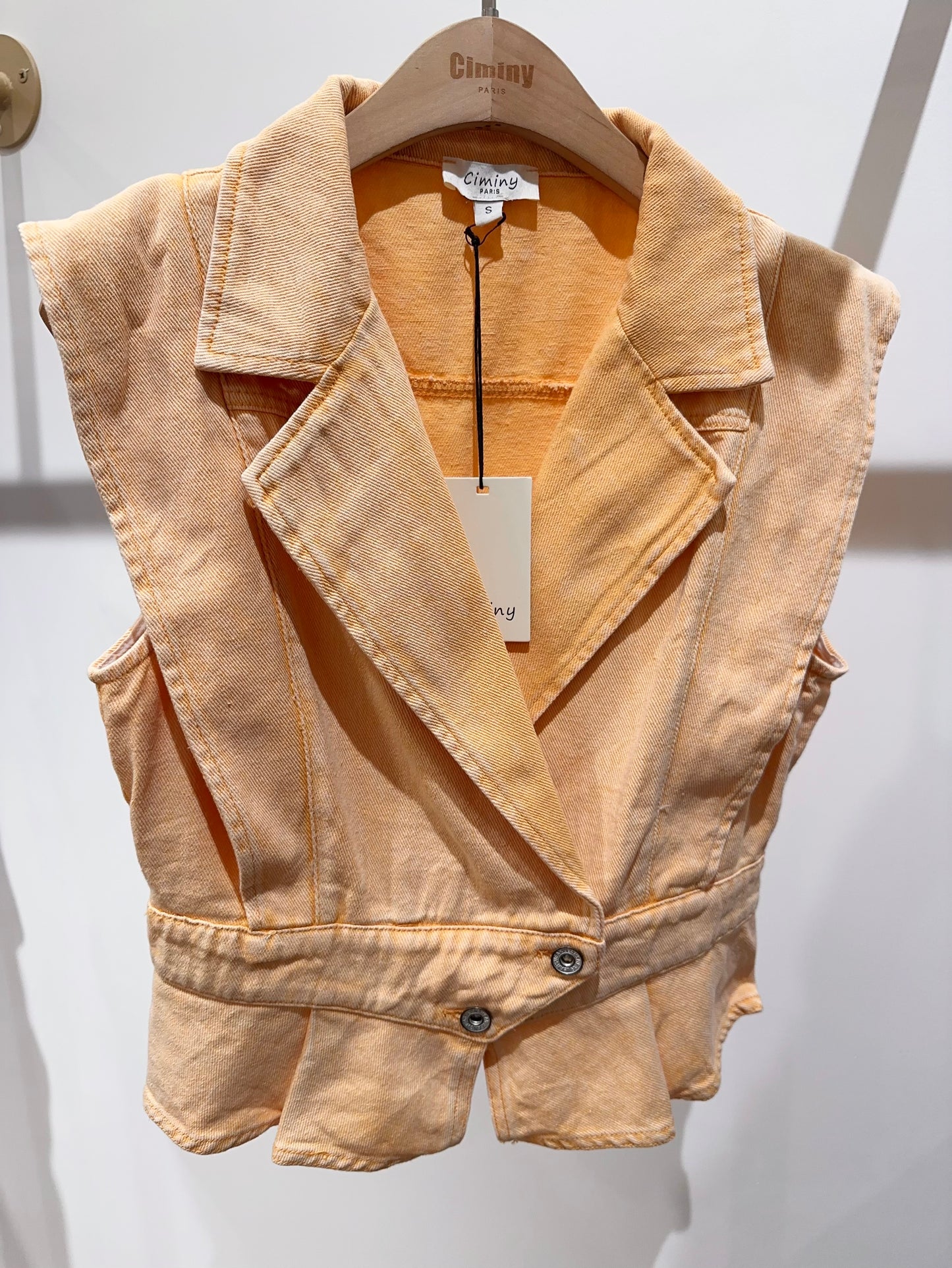 GILET DENIM COLORÉ RAÏSSA
