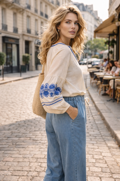 PANTALON EN JEAN OVERSIZE ANNE-LAURE
