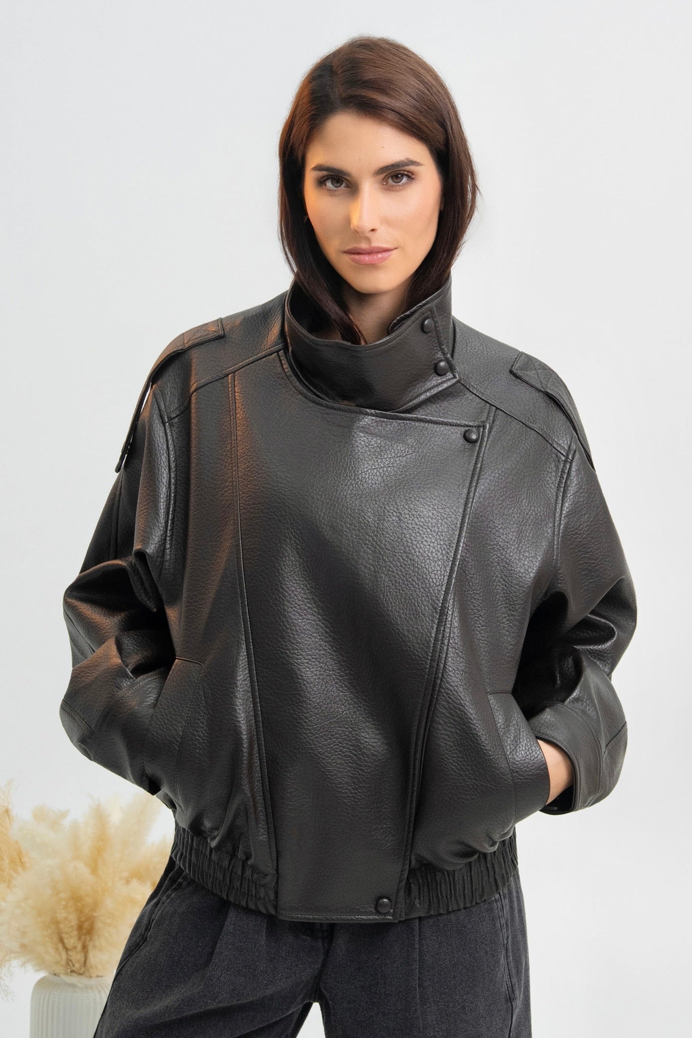 VESTE SIMILICUIR OVERSIZE AMÉLIE