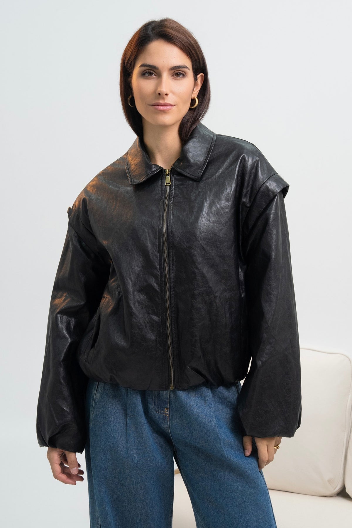 VESTE SIMILICUIR LÉA