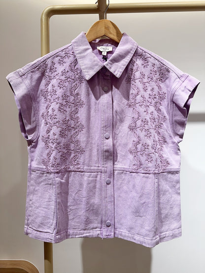 GILET DENIM COLORÉ ÉPIPHANIE