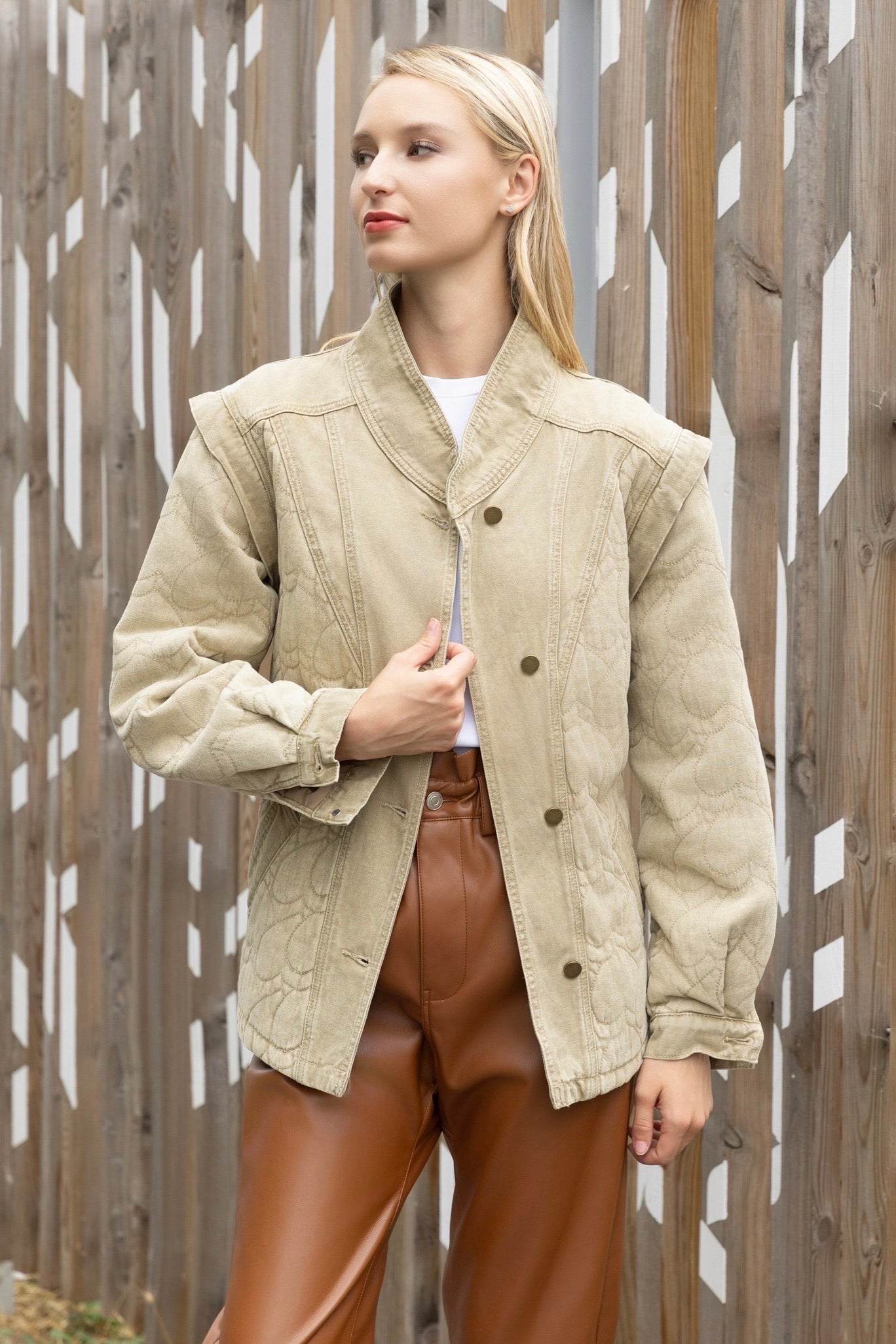BLOUSON DENIM/MATELASSÉ TANIA
