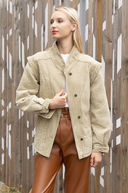 BLOUSON DENIM/MATELASSÉ TANIA