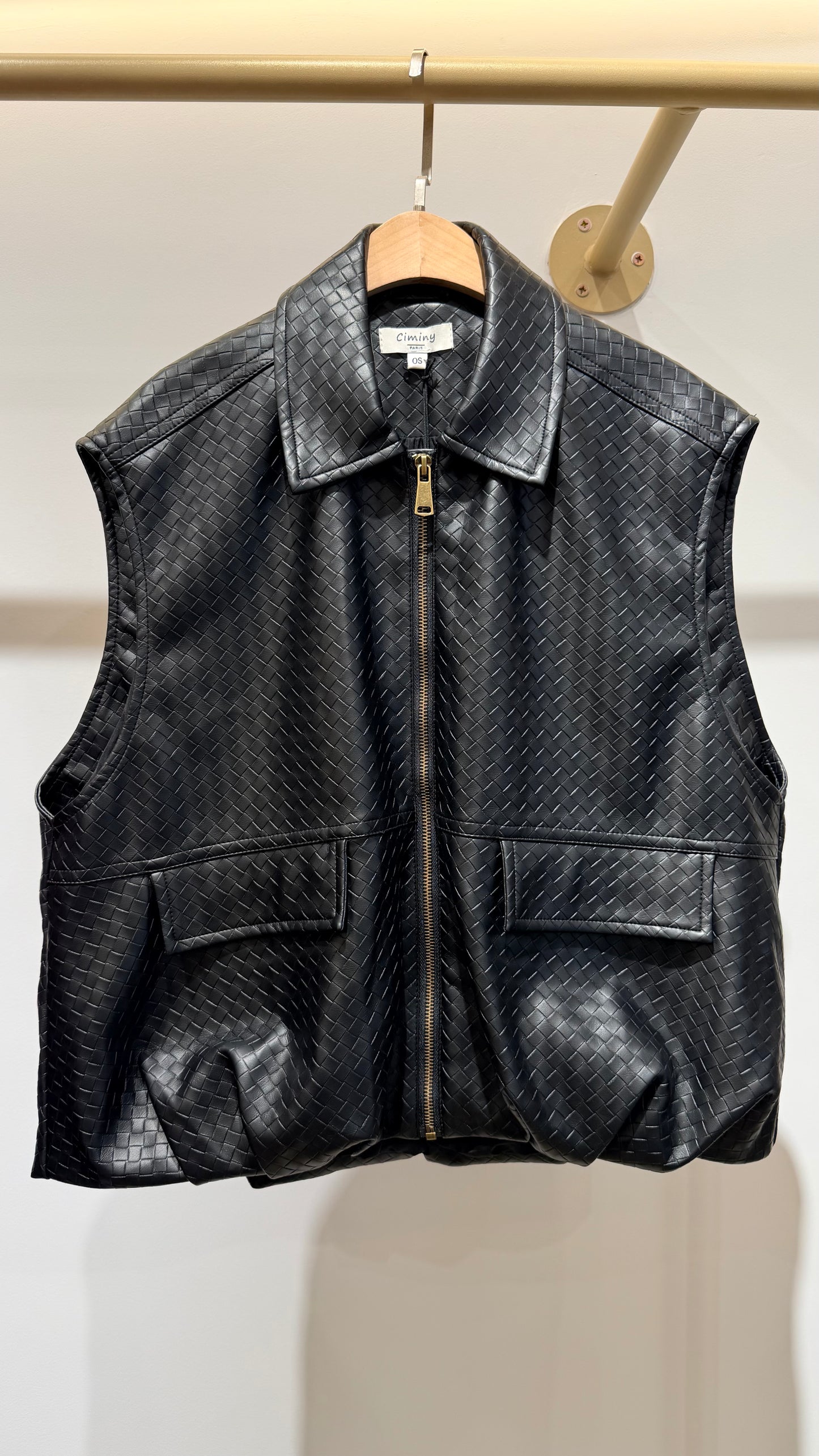 GILET SIMILICUIR ROMANE