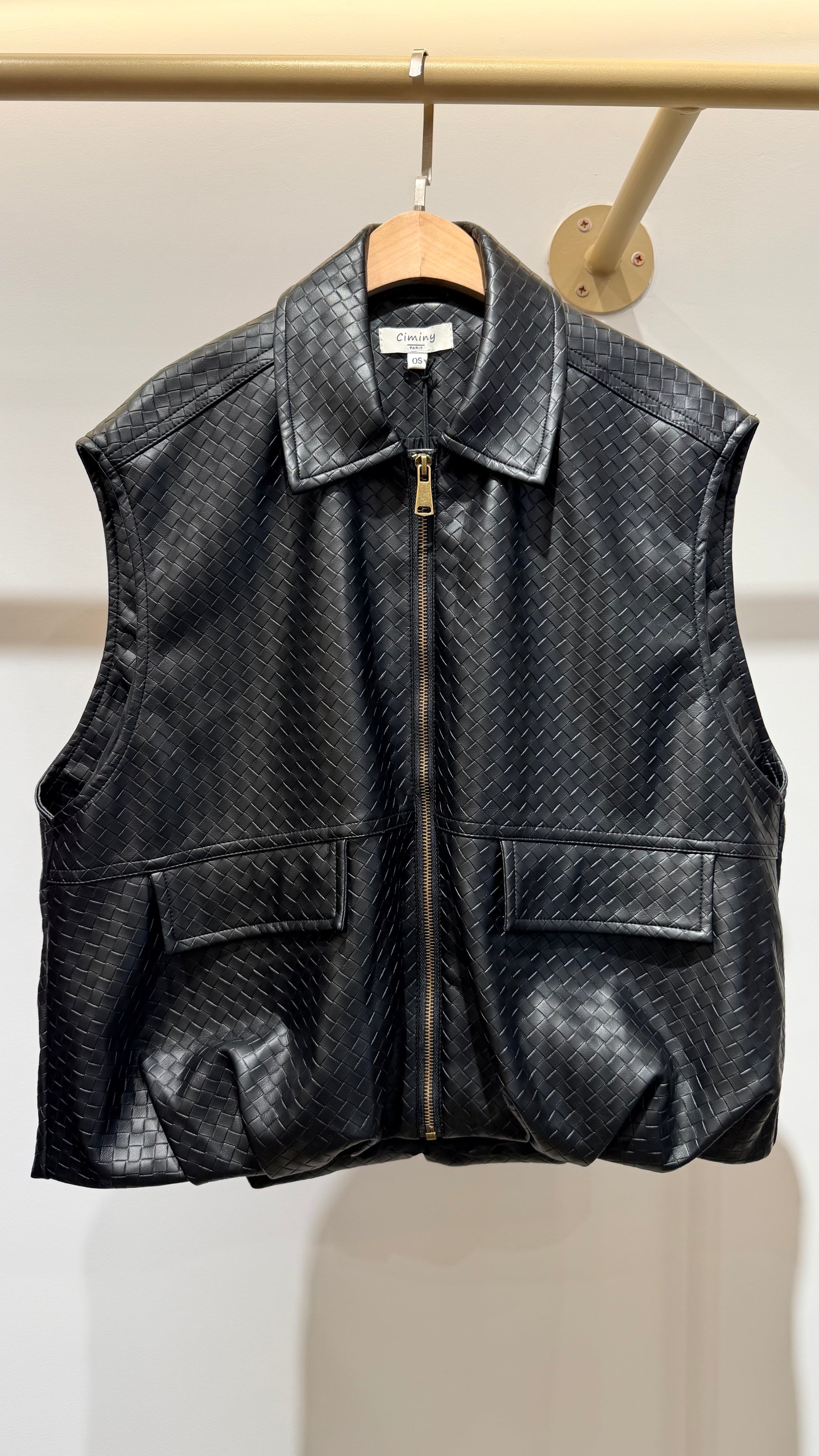 GILET SIMILICUIR ROMANE