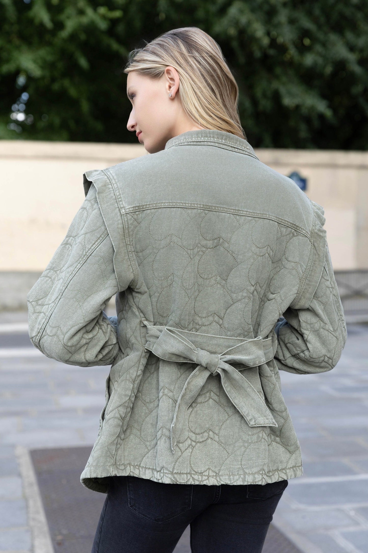 BLOUSON DENIM/MATELASSÉ TANIA