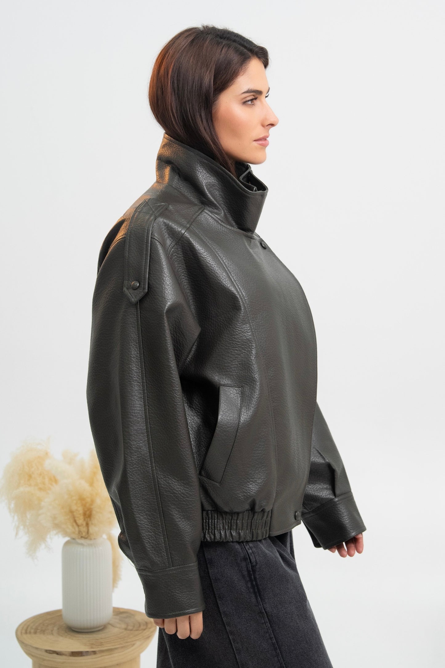 VESTE SIMILICUIR OVERSIZE AMÉLIE