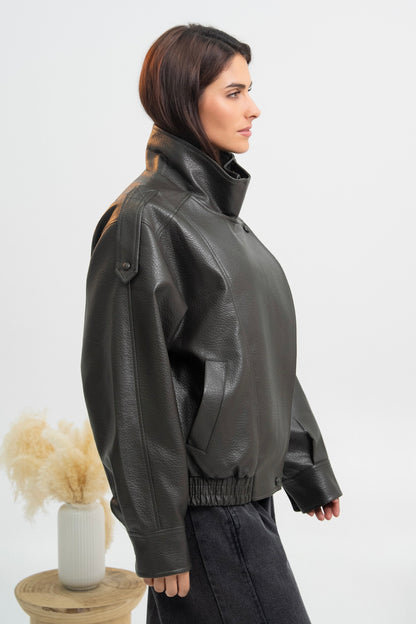 VESTE SIMILICUIR OVERSIZE AMÉLIE
